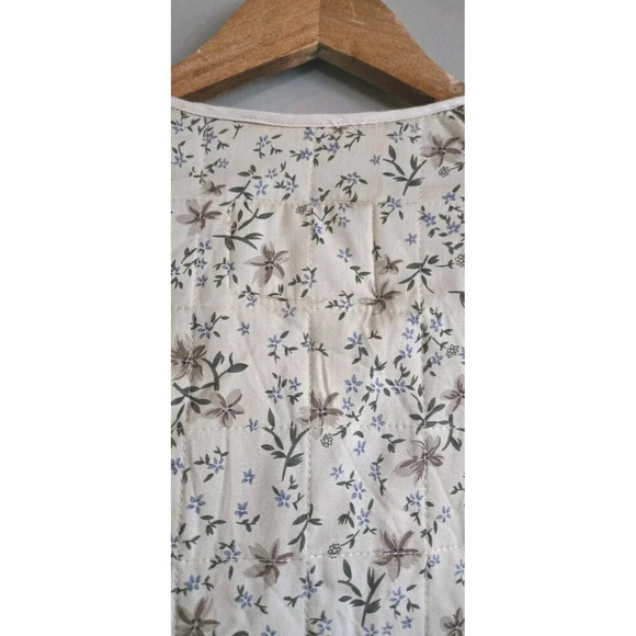 BLANK NYC X Anthropologie  Jacket Women's XS Tan Floral Forest Quilted Zip Up - Picture 9 of 11